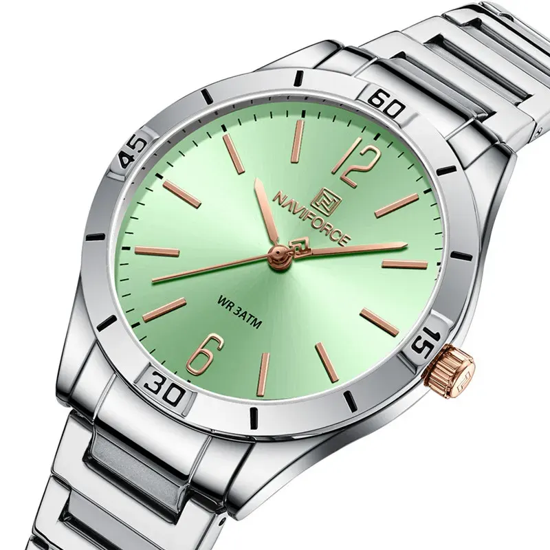 Naviforce Casual Quartz Green Dial Ladies Watch- NF5029